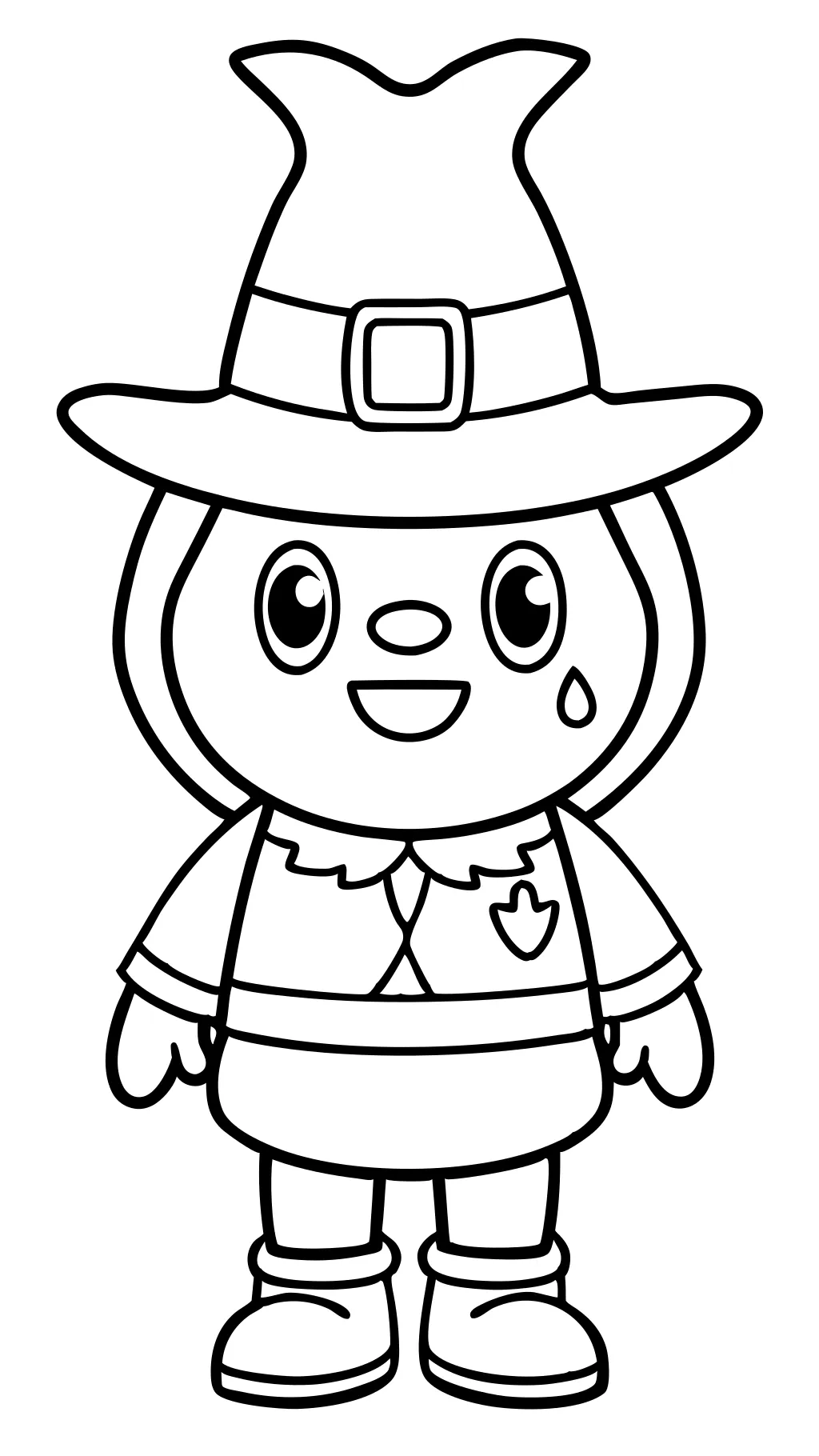 personnage parmi nous coloriage avec des chapeaux